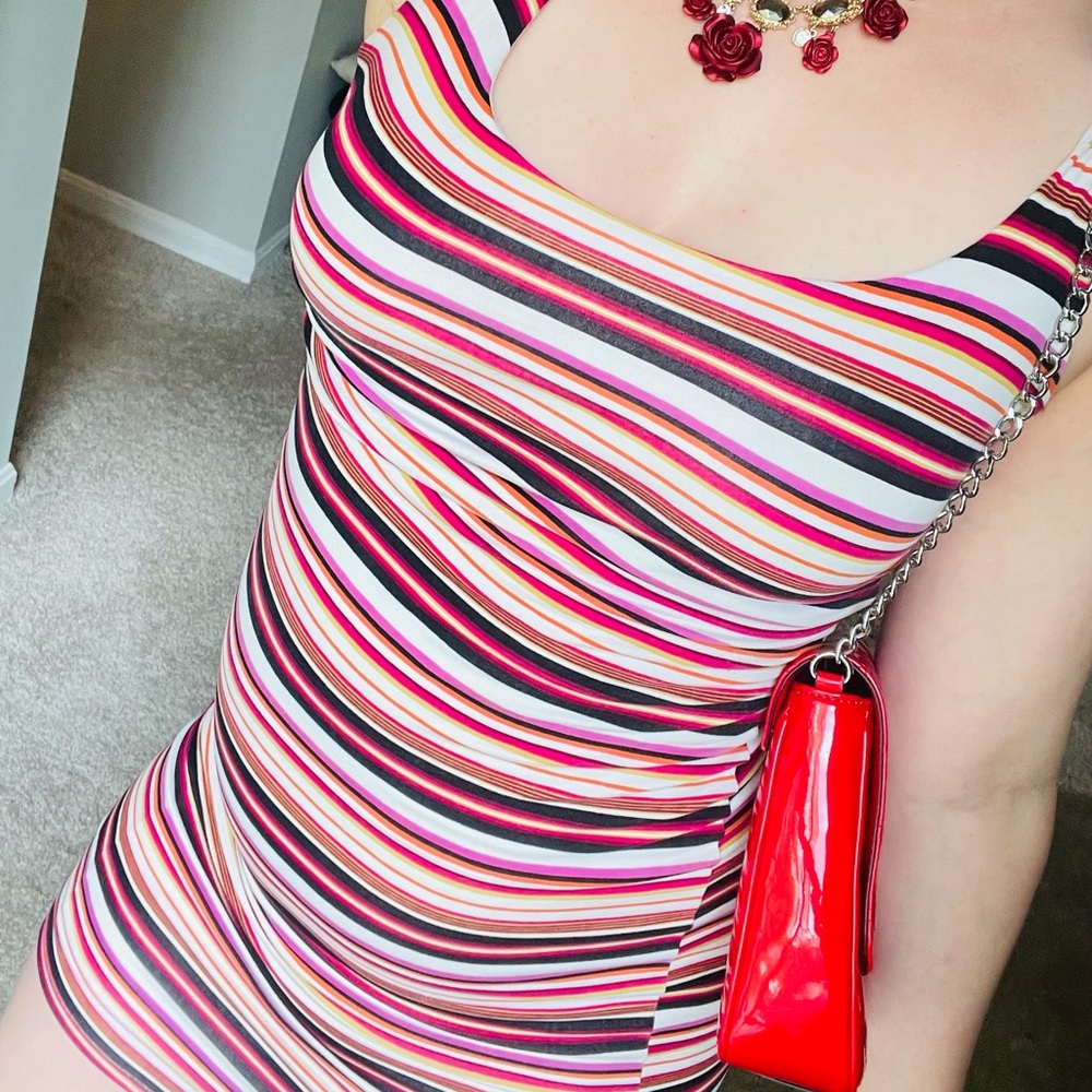 Gorgeous striped bodycon Joe and Elle summer dress large